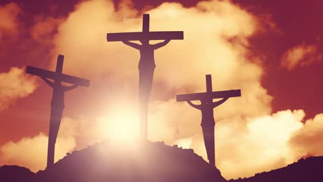 Cruces-En-Una-Colina-Crucifixión-Cruz-Jesucristo-Religión-Cristiana-Iglesia-Biblia